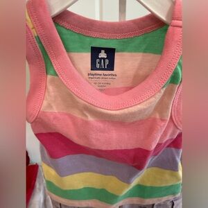 GAP Kids Colorful Striped Tank Top - Pink, Green, Yellow, Purple